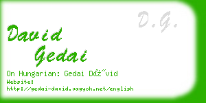 david gedai business card